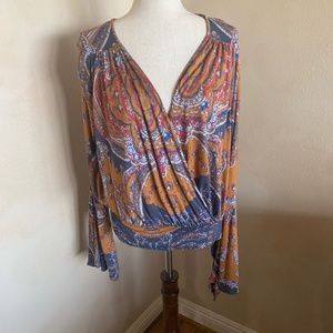 Free People faux wrap top